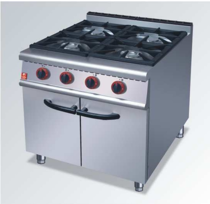 四頭燃氣煲仔爐連柜座